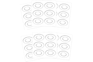 UPSTORE 36 pezzi di cuscinetti adesivi ad anello ovale per i piedi,gel silicone trasparente, utilizzabili come protezione e contro il dolore all'interno delle scarpe o come trattamento per l'alluce valgo