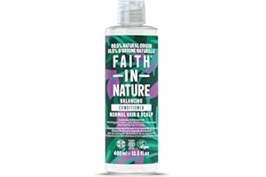 Après-Shampooing Naturel Lavande & Géranium Faith In Nature, Apaisant, Vegan & Cruelty Free, Sans Parabènes & SLES, Pour Tout Type de Cheveux, 400ml