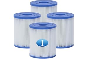 woejgo Pool Filter Cartridge Type I, Pool Spa Filter for Swimming Pool Size 1 Filter Replacement For Hot Tub Filter Cartridge, 4Pcs