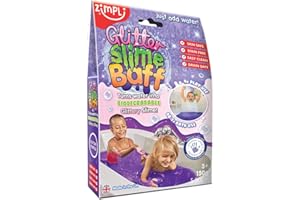 Glitter Slime Baff Purple de Zimpli Kids, 1 baño o 4 usos lúdicos, Convierte mágicamente el Agua en Baba pegajosa y Brillante, Juguete Educativo para el baño, Regalo de cumpleaños para niños