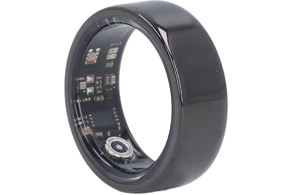 Smart Ring Health Tracker, IP68 Vattentät Stegräkning Smart Health Ring för Sport för Män (Storlek 12)