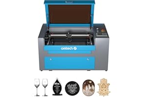 OMTech 50W CO2 Laser Engraving Machine, 300 x 500mm Work Bed Laser Engraver Cutter, LCD Digital Control, USB Port, Air Pump, Red Dot Pointer for DIY Home Office