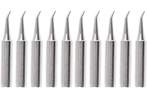 Saipor 10pcs Soldering Iron Tips, 900M-T Solder Welding Replacement Tip Kit for Hakko, Radio Shack, TENMA, ATTEN, Quick, Aoyue, Yihua Soldering Station (900M-T-IS)