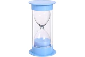 TOIRXARN Sand Timer 5/10/15/30/60 minutos, reloj de arena de seguridad para niños, asistente de gestión del tiempo, regalo creativo, decoración de oficina para sala de estar, 10 minutos en azul macarrón