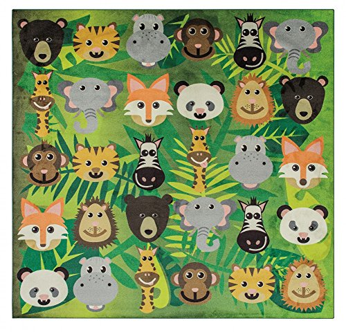 Lernen und Spielen Kinder Teppiche Educational Fun Wild Animals in 300x300 cm