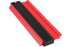 flintronic Medidor de Contornos, 10"/250MM Herramienta de Medición de Perfil Irregular, para la medición precisa de baldosas en madera laminada Marcado (RED)