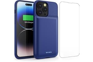 EKRIST Akkuhülle für iPhone 14 Plus/14 Pro Max/13 Pro Max, 8600mAh Smart Battery Case Zusatzakku Ladehülle, Abnehmbare Tragbare Handyhülle Akku, Powerbank Hülle für iPhone 13Promax/14Plus/14Promax 6,7 Zoll