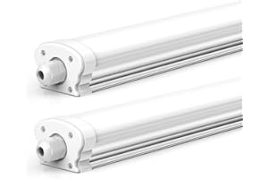 ‎JESLED JESLED - 2er Set LED Feuchtraumleuchte 120cm IP65-30W 5200 Lumen - 6500K Neutralweiß - Verknüpfbar - Kellerleuchte, Nassraumleuchte - Feuchtraum Wannenleuchte