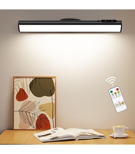 Lampe LED Murale Sans Fil Bravzurg, Rechargeable USB, 4000mAh, Noir, Pour Cuisine/bureau