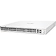 HPE Networking Instant On Switch Series 1960 48-Port Gb Smart-Managed Layer 2+ Ethernet Switch with PoE | 48x 1G | 2X 10GBase-T, 2X SFP+ | 40x CL4, 8X CL6 PoE 600W | Stackable | US Cord (JL809A#ABA)