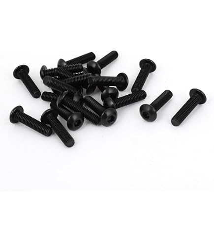 20 Viti A Testa Esagonale #8-32 X 5/16'' UNC 10.9 – Acciaio Nero, Con Impronta A Croce