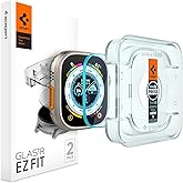 Spigen Apple Watch 49mm Ultra 3/2/1 ile Uyumlu Kolay Kurulum Cam Ekran Koruyucu GLAS.tR EZ Fit HD (2 Adet) Şeffaf - AGL05556 