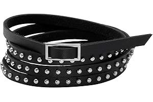 MILAKOO Noir Gothique Punk PU Cuir Collier Ras Du Cou Collier O-ring Collier pour Hommes Femmes