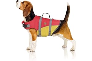 Bella & Balu Giubbotto di salvataggio per cani - Salvagente per cani riflettente per soccorso in mare (M)