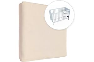 BABY COMFORT Jersey 100% Baumwolle Spannbetttüch, Passend für 120 x 60 Kinderbett Matratze (Creme)
