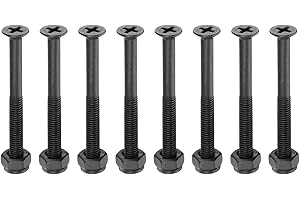 PATIKIL Hardware para Skateboard, Tornillos y Tuercas de Montaje de Tabla de Skate de Acero al Carbono Cabeza Phillips para Cruiser