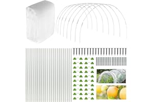 MEISHANG Pflanztunnel Bögen,Gewächshausreifen Fiberglas,24 Stück Gewächshausreifen,Tunnelbogen für Hochbeet,Gartentunnel Reifen,Folientunnel Bögen,Gewächshaus Hoops,Gewächshaus Tunnel