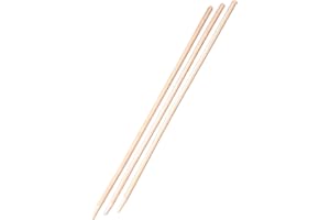 pokm toolsmarket - 3 Stk. Besenstiel Holz Ersatzstiel, 130 cm, Holzstiel aus Buchenholz, Gerätestiel Ø27 mm, Werkzeugstiel, Holzstiele für Gartengeräte, Gartenhacken, EU-Produktion