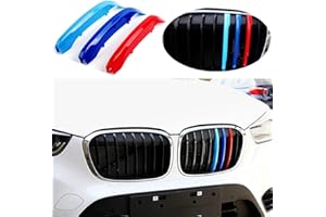 Goodream Garnitures de calandre compatibles avec BMW 2016-2019 X1 accessoires pour grille de rein Msport 8 faisceaux