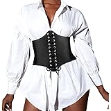 Creaght Cintura Larga Elastica Legato Corsetto Retro Waspie corsetto Cintura per donne e ragazze