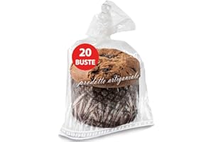 GENERICO GM 20 Buste Trasparenti da Alimenti per Confezionare Colomba, Panettone e Pandoro Fino da 1 kg - Sacchetti per Confezionare Regalo Natale