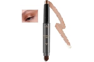 Boobeen Eyeshadow Pencil, kremowy cień do powiek w sztyfcie z pędzelkiem do blendowania, połyskujący i matowy cień do powiek w sztyfcie, wodoodporny i długotrwały