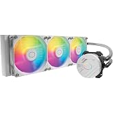 Cooler Master MasterLiquid 360L Core ARGB White 360mm AIO Sıvı Soğutucu, Gen S Pompa, CryoFuze 14W/Mk Termal Macun, AMD Ryzen