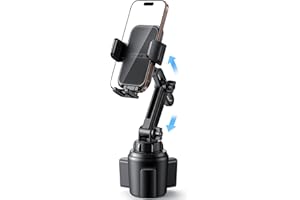 Lamicall Car Phone Holder Cup Holder - [Thick Cases Friendly] Longer Neck | Adjustable Cell Phone Holder Car Mount for Truck Golf Cart iPhone 17 16Pro Max, Galaxy S25 Ultra and All 4"-7" Smartphones