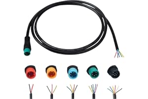 baluoqi Verlängerungskabel 2Pin/3Pin/4Pin/5Pin/6Pin wasserdichter Stecker mit einem einzelnen Stecker DIY Ebike Linie für elektrisches Fahrrad Licht/Gas/Ebrake/Anzeige Ebike Teile