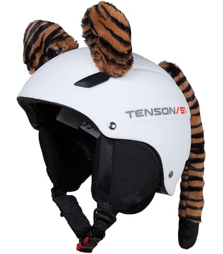 Copricasco In Peluche Con Orecchie Da Gatto – Caldo E Sfocato Per Sci E Snowboard, Adatto A Tutti I Caschi, Nero, Stile Divertente