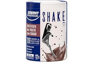 Enervit, Meal Shake Cacao Protein, Sostituto del Pasto, 1pasto=207 kcal, Bevanda Proteica, Gusto Cacao Intenso, 20% di Proteine, Per il Controllo del Peso, 1 Barattolo=12 Pasti
