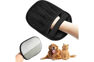 Cxqbsmy Pet Grooming Gloves Cat Grooming Glove, for Removing Static Gentle Hair Removal Pet Hair Remover Gloves Versatile Furminator for Dogs,Cats with Long/Short Fur leaning Bathing Massage