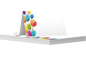 GIFTZIE 30 Pack Name Place Cards for Table - Colourful Party - Childrens Party, Kids Birthday Parties, Engagement Party, Christmas Birthday Parties, 80mm x 80mm White Wedding Table Plan Placecards Card