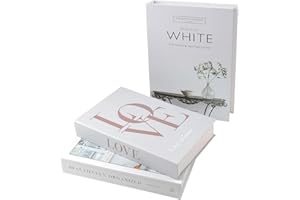 XHYASD 3-częściowy zestaw książek dekoracyjnych, składana, dekoracyjna książka, dekoracja książki do nowoczesnego wystroju wnętrz, książki dekoracyjne do mieszkania, regał na książki, stolik kawowy