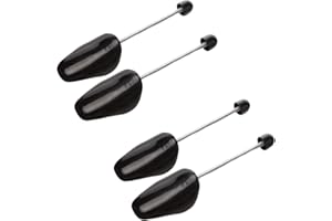 DK177 2 Pairs Shoe Stretcher Shoe Tree, Shoe Stretchers for Men,Plastic Shoe Trees for Men,Adjustable Spiral Spring Shoe Shaper Holder,Black Shoe Stretchers for Wide Feet