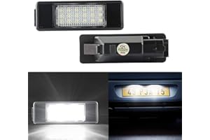 OZ-LAMPE 2X LED Éclairage de plaque d'immatriculation Compatible pour PEUGEOT 106 1007 207 307 308 3008 406 407 508 Expert III RCZ 2D COUPE, Eclairage Plaque pour CITROEN BERLINGO C2 C3 C4 C5 C6 C8
