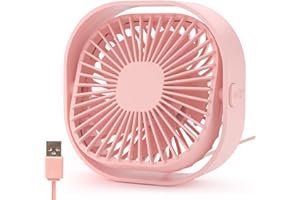 benpen USB Tischventilator Leise Klein,360° Mini Ventilator Grow,Small Table Fan Mit 3 Stufe,BüRo Ventilator,keiner USB Lüfter pflanzen ventilator Schreibtisch Schlafzimmer Zuhause im Freien PC