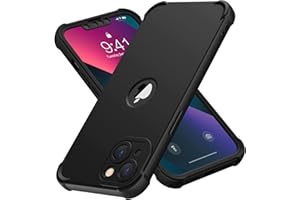 ORETECH [4-in-1 para Funda iPhone 13, con [2X Protector Pantalla, Carcasa Frontal y Trasera][Protección de cámara] 360 Grados Antigolpes Anti-Choque TPU Silicona Carcasa iPhone 13 Case 6.1", Negro