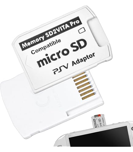 Adaptateur SD2Vita V3.0 + Carte Micro SD 64 Go Pour PS Vita - Compatible Firmware 3.60/3.70 Henkaku - Jusqu'à 256 Go