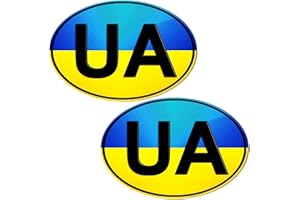Biomar Labs® 2 x naklejki winylowe naklejki flaga Ukrainy narodowej kask do samochodu motocykla B 212