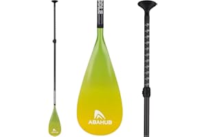 Abahub Pagaia SUP Carbonio con Borsa da Paddle Remi Telescopica Stand Up Paddle per Tavola Surf SUP, Albero in Carbonio da 170-218 cm Lama in Plastica Nero/Grigia/Blu/Arancione/Rossa/Gialla