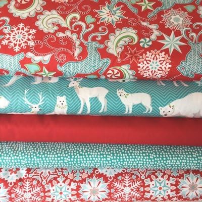 CHRISTMAS FABRIC - Scandi Snowflakes Animals Bundle - CONFB01 - 100% Cotton - By Contempo Studio