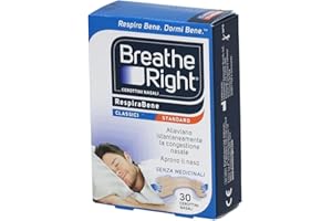 Breathe Right Original Cerotti Nasali Classici Standard, 30 Pezzi