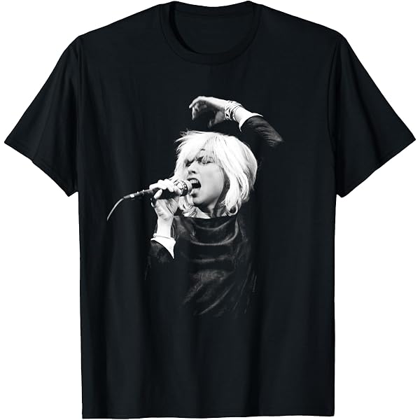 Blondie Band T-Shirt - Debbie Harry Presente Poster Logo, Men's Black, Size M, Official Merch - View #3
