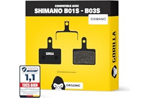 ALPHATRAIL Plaquettes de frein Shimano Deore B01S LX Alivio Acera Tourney Nexave pour frein à disque organiques | Gorilla Bikes Plaquette de frein à disque de haute performance