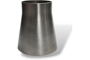 WELDRACINGPARTS Cono de escape de inoxidable para la fabricación de escapes (45mm a 50,8mm)