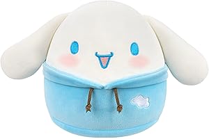 Squishmallows SQSN00757 - Hello Kitty and Friends Cinnamoroll im Hoodie 25 cm, offizielles Jazwares Plüsch, superweiches Kuscheltier