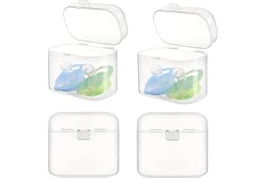 SYOSI Clear Pacifier Case, Universal Pacifier Holder, 4Pcs Pacifier Holder Case, Pacifier Storage Box, Pacifier Holder Dustproof Storage for Home Travel, Pacifier Snack Container Easy to Clean