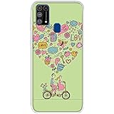 Amazon Brand - Solimo TPU Designer Multicolor Happy Love Green Pattern Printed Soft Back Case Mobile Cover For Samsung Galaxy
