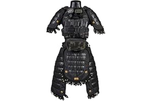 ADIY Samurai Tacitcal Armor, 6 in 1 Taktische Volle Rüstung Outfits für Hohen Rang (Weste Ist Nicht Enthalten), Schwarz